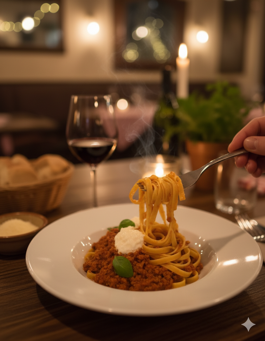 Verse huisgemaakte pasta met traditionele sauzen